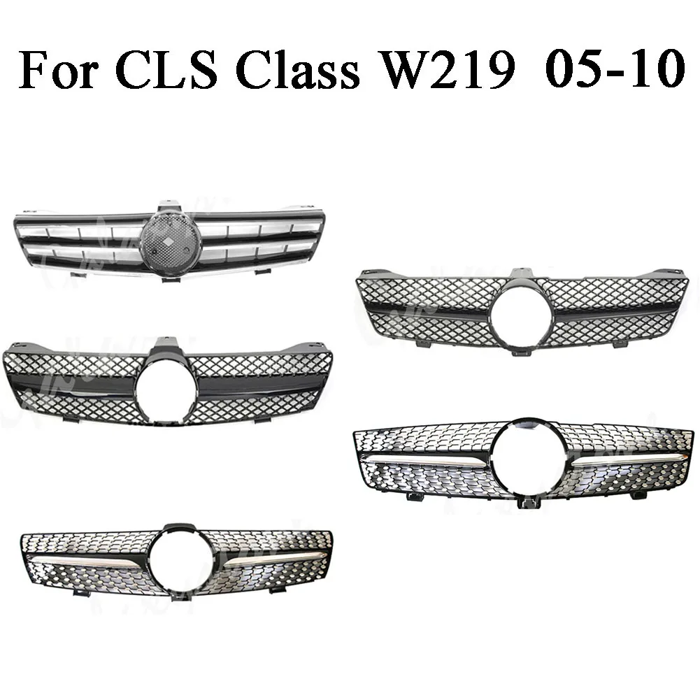 Передняя решетка бампера верхняя решетка для Mercedes Benz W219 класс CLS CLS350 CLS500 CLS550 2005 2006 2007 2008 2009 2010 Diamond GTR