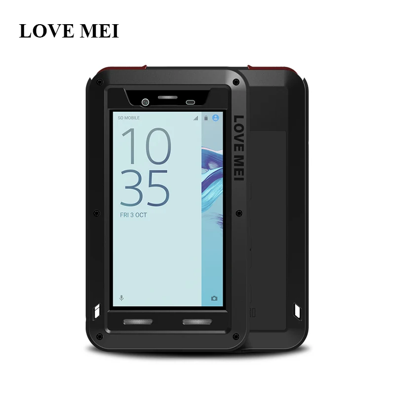Алюминиевый металлический чехол LOVE MEI для Sony Xperia X Compact Cover мощный противоударный водонепроницаемый чехол для Xperia X Compact Capa