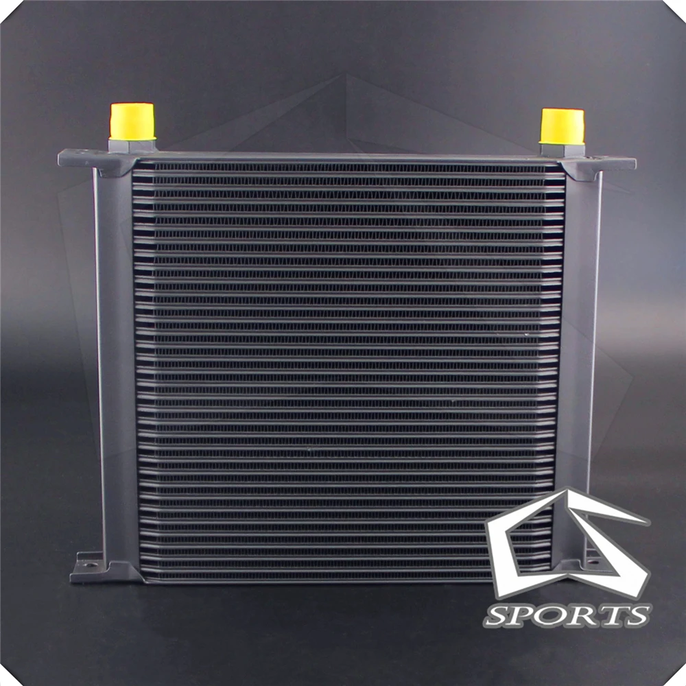 

Universal 34 Row An-10an Universal Engine Transmission Oil Cooler Black / Silver
