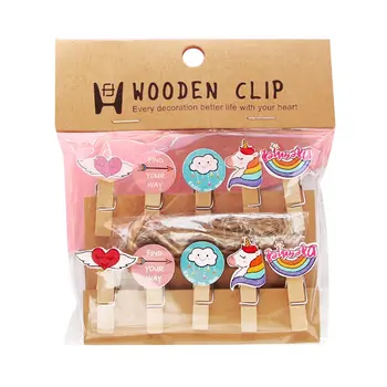 

10Pcs 35x7mm Rainbow Cloud Lovely DIY Wood Clothes Pegs Clothespin Clips Office Party Decoration Accessories Photo Hanging Pegs