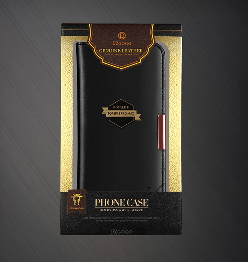 DZGOGO настоящая натуральная коровья кожа чехол для iPhone 11 Pro Max Кошелёк на магните Чехол-книжка
