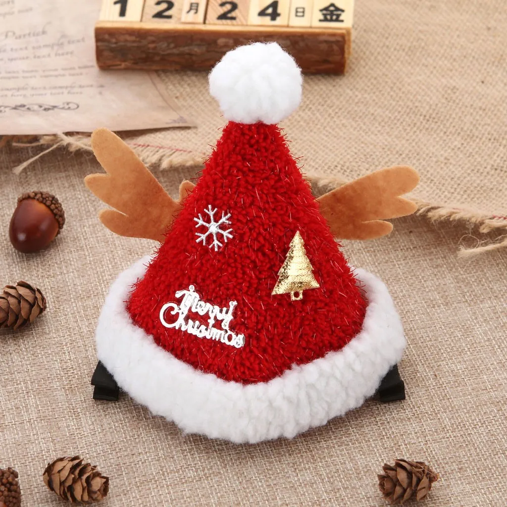 Рождественские украшения, Рождественский детский лоток для шляп, не блестящие заколки для волос, европейская 3D наклейка, многокомпонентная посылка, декоративная подвеска