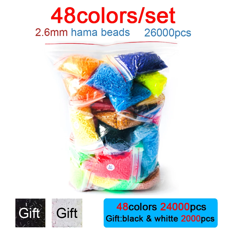 DOLLRYGA 2 6 мм hama beads 26000 шт./компл. 48 цветов Perler Diy пазл высокое качество juguetes подарок