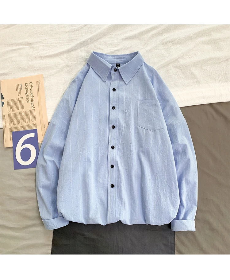 Белая полосатая рубашка с длинным рукавом для мужчин camisa masculina, приталенные повседневные мужские рубашки