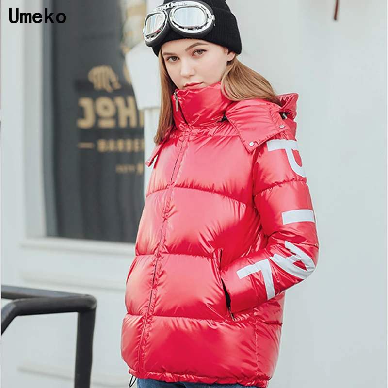 Umeko Chic Новая зимняя Женская куртка Высокое качество пальто с капюшоном женские модные куртки зимняя теплая женская одежда повседневные парки
