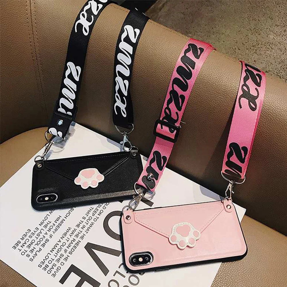 猫爪卡包苹果手机壳(6)