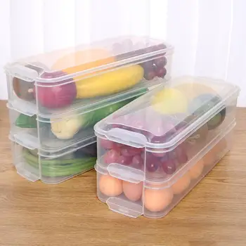 

2/3 Layers Refrigerator Transparent Vegetable Egg Storage Box Food Snack Container