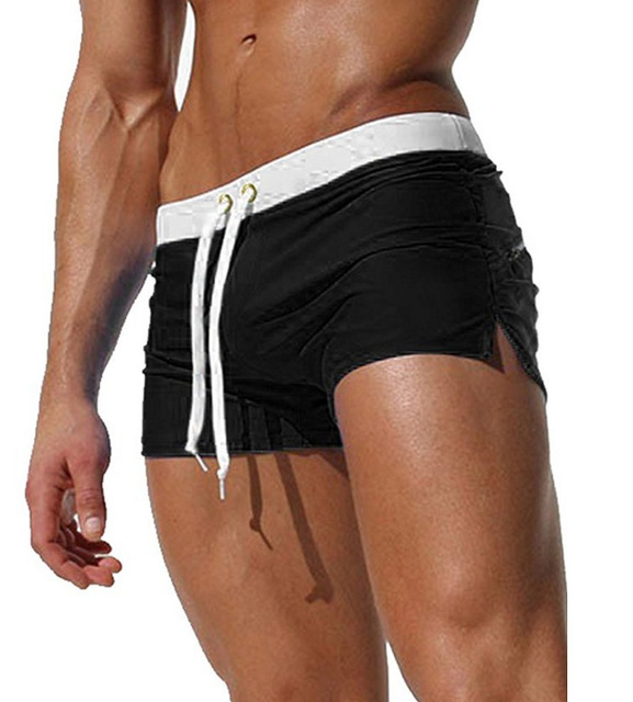 Swimsuit Surf Swim Trunks Summer Swimwear Solid Color Fashion Back Pocket Design Beach Breathable Quick Drying Pants