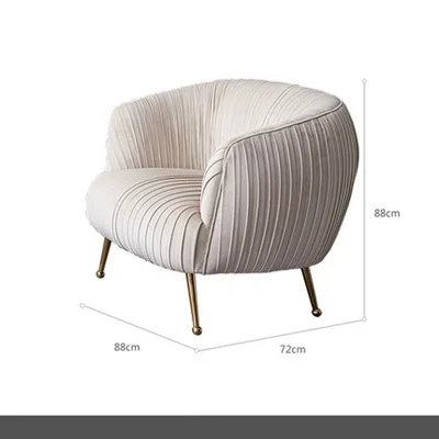 White sofa Роскошный ленивый скандинавский одноместный диван стул Досуг креативный современный балкон ткань для гостиной спальни белый чехол стулья шезлонг сиденье - Цвет: White sofa