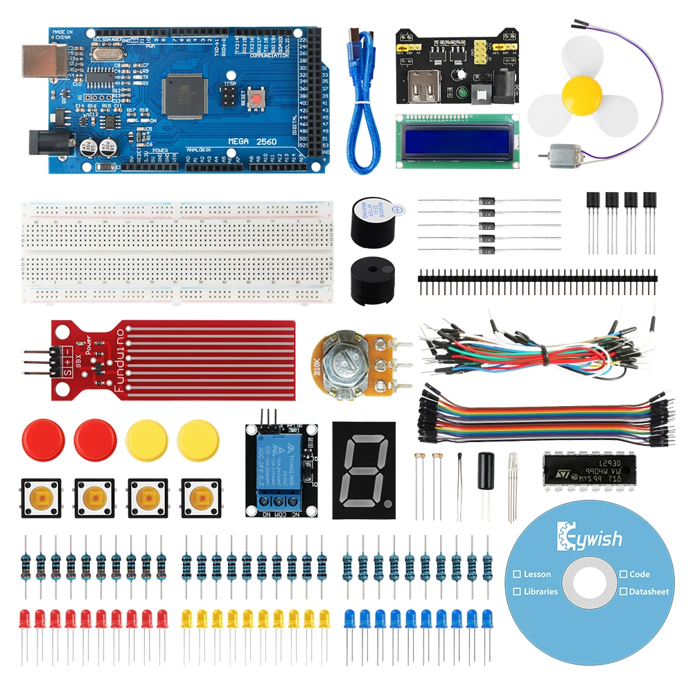 Базовый набор Keywish для Arduino IDE MEGA2560 с 30 учебными пособиями совместимый Mixly Mblock