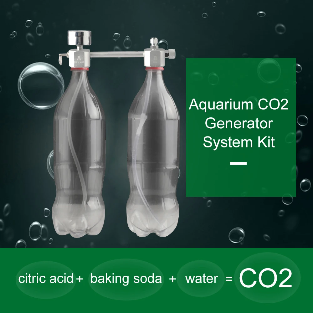 Бытовой аквариум Diy Co2 генератор системы комплект Аквариум Co2 клапан диффузор с соленоидным клапаном счетчик пузырьков
