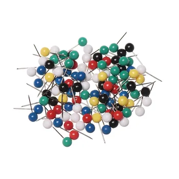 

100/250Pcs Plastic Head Glass Head Pins Map Tacks Push Pins Standard Pin Cork Board Thumbtack Office School Supply
