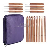 Weaving Tool Single-head Bamboo Handle Crochet Carbonated High Quality Bamboo Crochet DIY Knitting Needle 12 Bamboo Amoy Supply