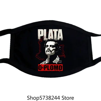 

Plata O Plomo 100 Cotton Mens Mask E0211 Washable Reusable Mask for Unisex Black