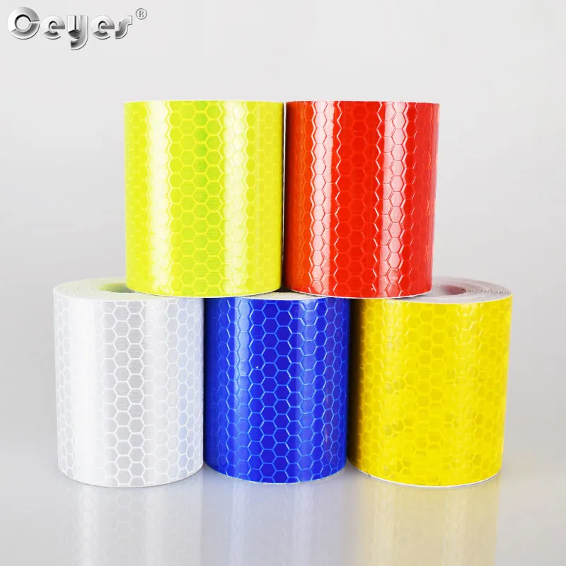 5Cm X 3M Cinta Reflectante Nastro Riflettente In Tessuto Riflettente Nastro Riflettente Adhesiva Auto Car Film Crystal Honeycomb