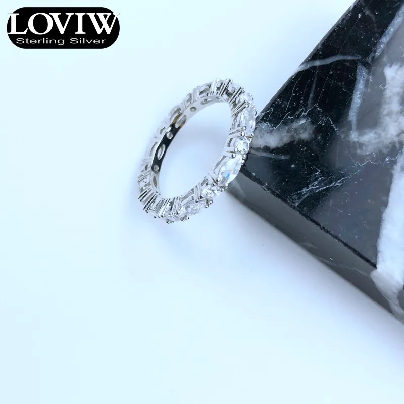 Белый со стразами в стиле «Бохо кольцо вечности, Thomas SABOR Стиль Модные Качественные украшения для Для женщин подарок 925 пробы серебро, Супер предложения