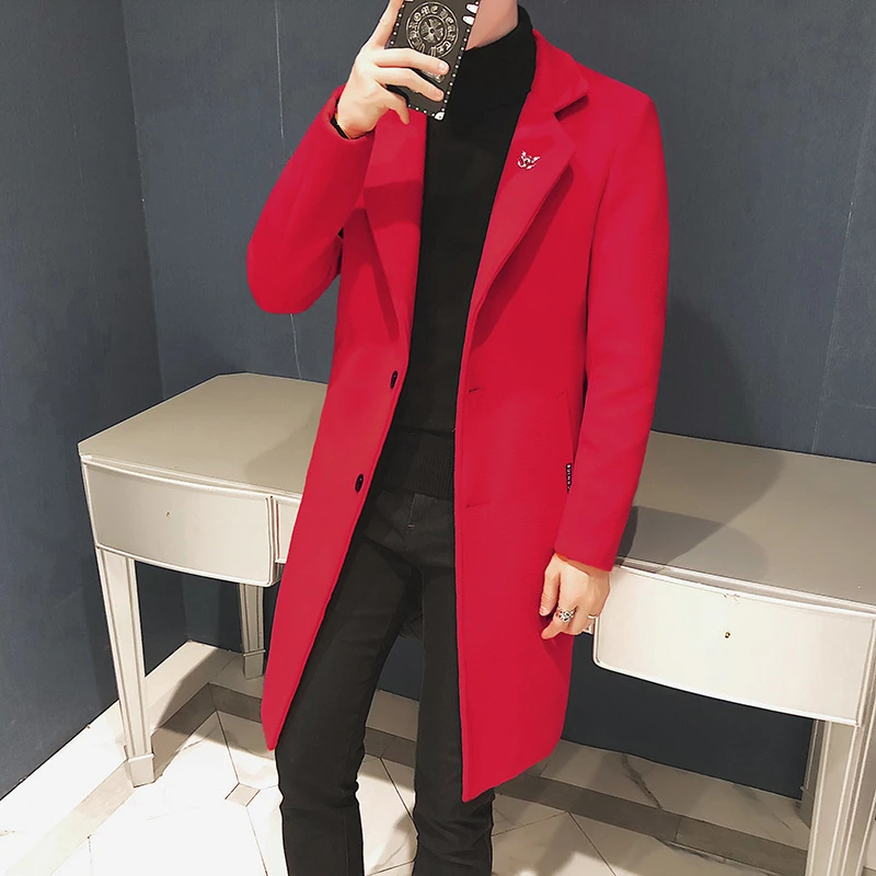 Coupe Vent Homme Saison Longue Fonds Laine Pardessus Homme Lourd Drap De Laine Manteau Ample 2019 Vetements Pour Hommes Mince Coltsfoot Aliexpress