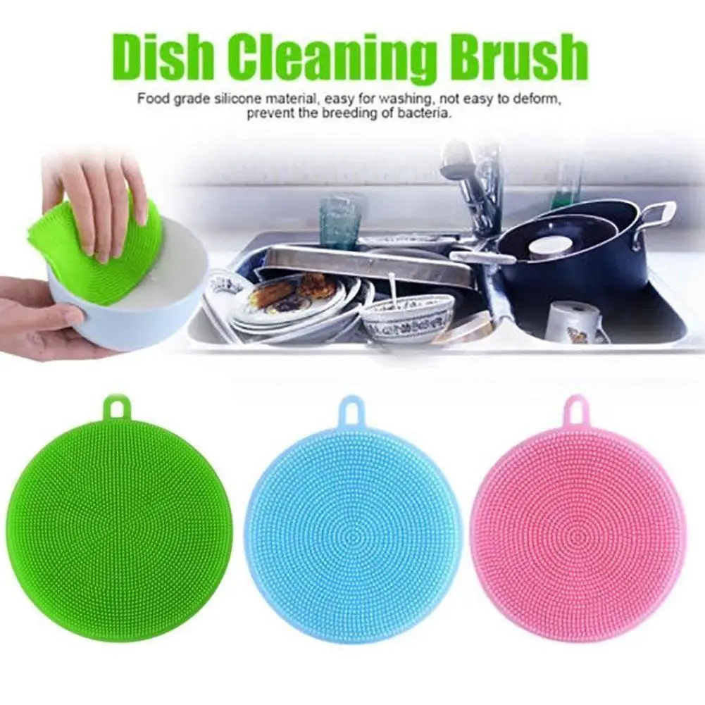 

1PC Silicone Cleaning Brush Dishwashing Sponge Multi-functional Tools Cutlery Vegetable Kitchen Kitchenware Fruit Brushes W4V3