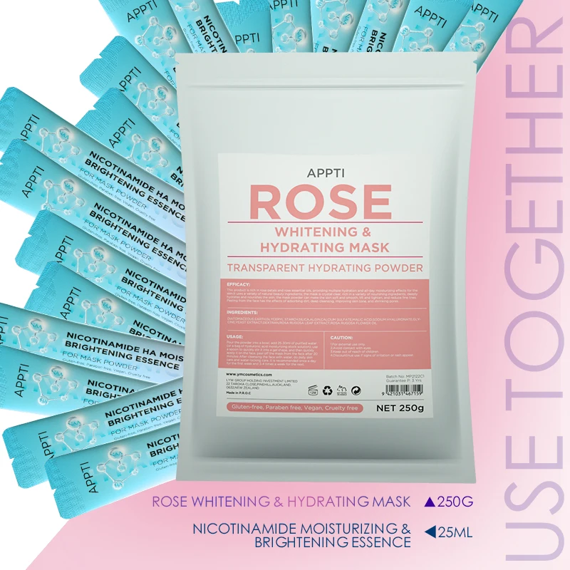 Appti Soft Hydro Jelly Mask Powder Face Skin Care Whitening Rose