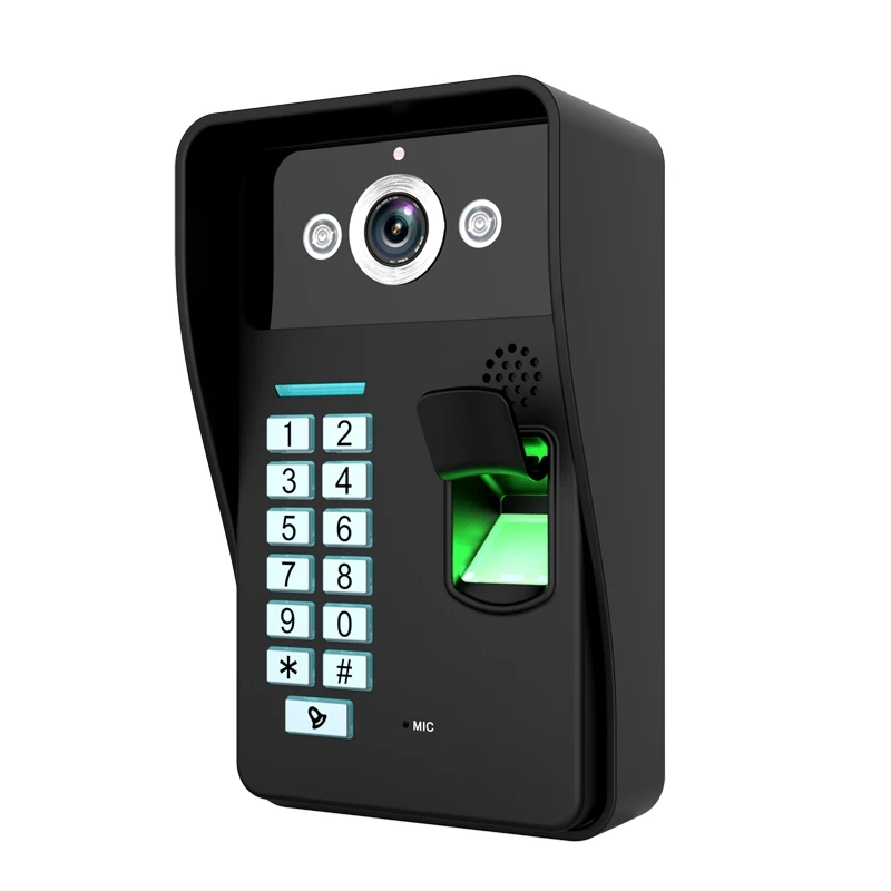 

7 Inch TFT Two Monitors RFID Password Video Doorbell Intercom Doorbell with IR Camera 1000 TV Line Remote Access Control System
