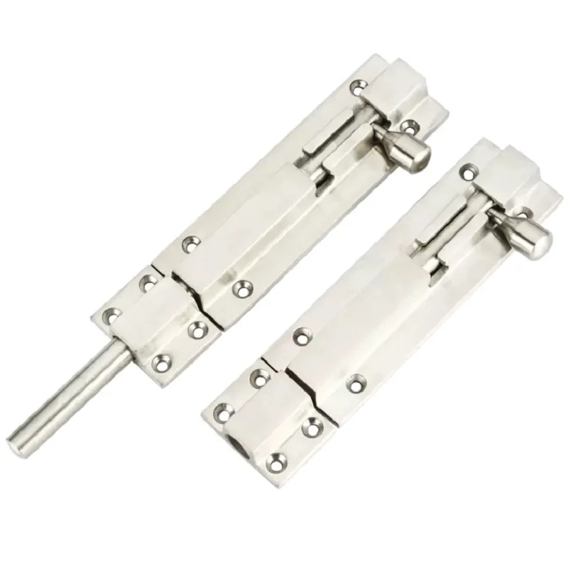 Bolt 304 stainless steel door buckle bolt old household anti-theft bolt lock thickened door pin Thickened 304 stainle
