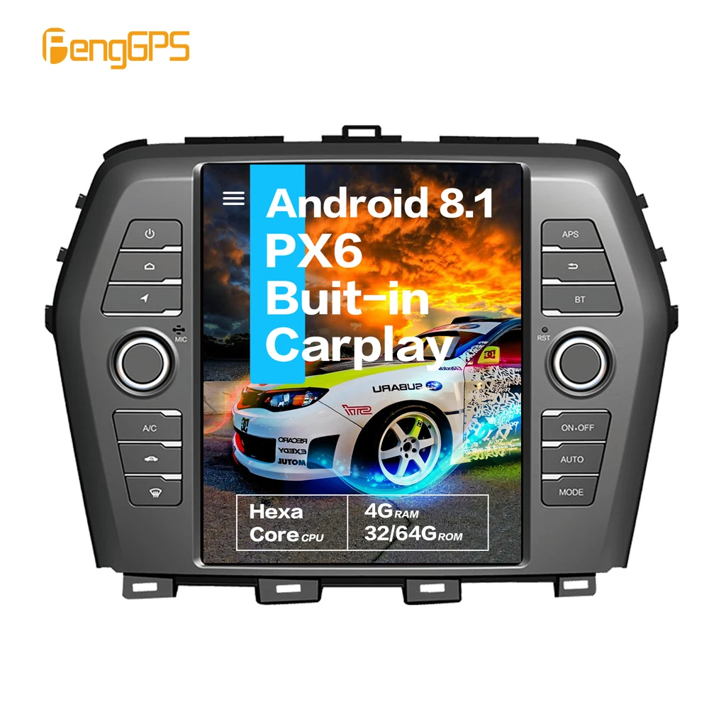 10," Тесла Android 8.1PX6 4+ 64 Гб Голосовое управление встроенный CARPLAY автомобильный радиоприемник для Nissan Maxima- gps навигация