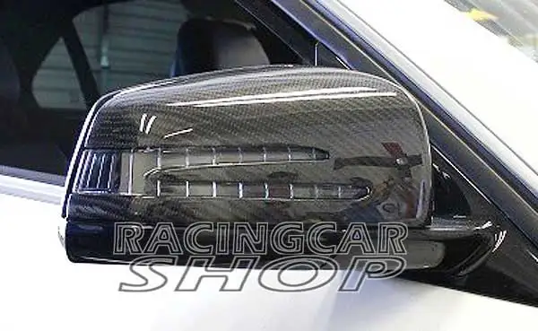 Реальные углеродного волокна Зеркало Обложка 1 пара для Benz W204 W212 W216 W217 W221 GLK350 2009UP M095M