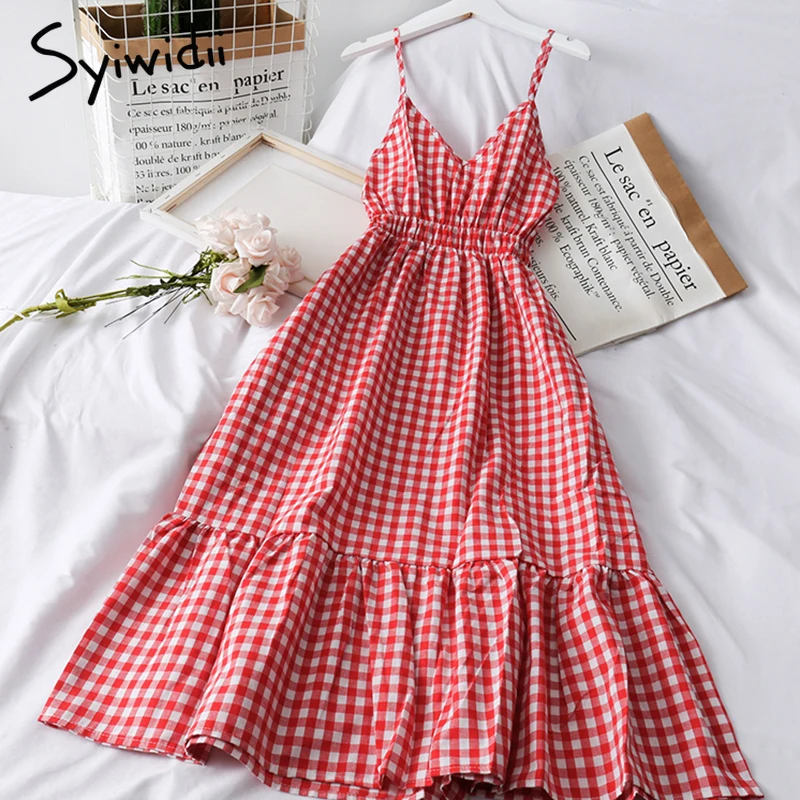 checkered prom dress