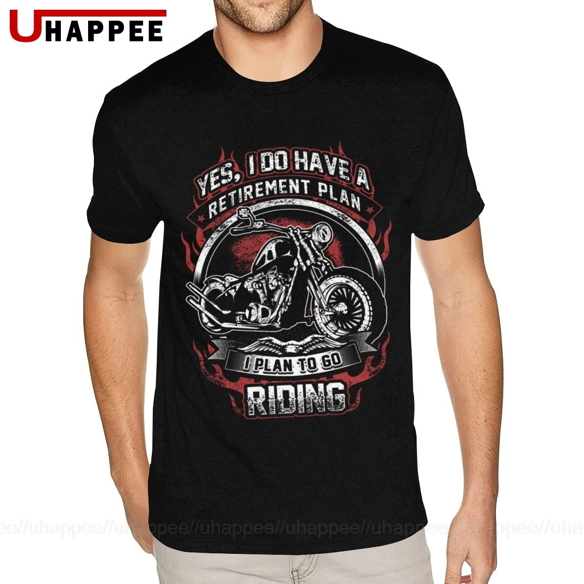 Short Sleeves Blue Crew Neck Tees Shirt 