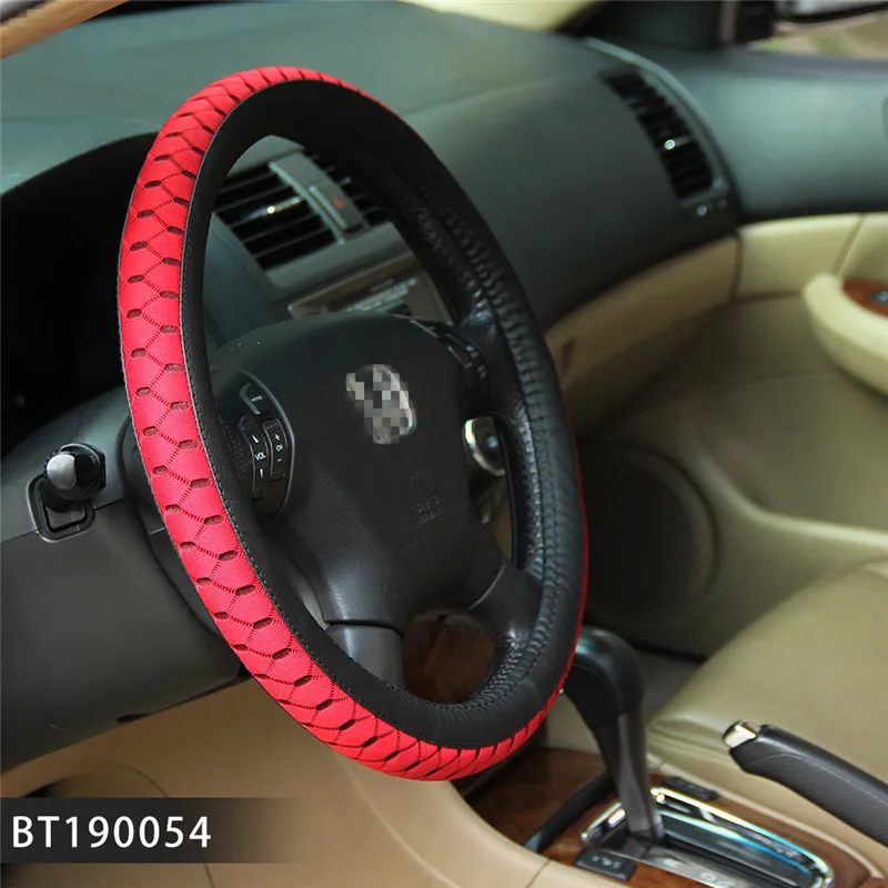 Летние сетчатые тканевые чехлы на руль автомобиля, кожаные крутые автомобильные аксессуары для женщин и мужчин Honda Lenkradbezug