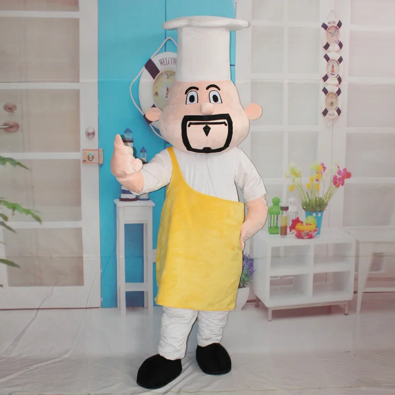 

Cook Chef Kitchener Baker Mascot Cosplay Party Game Dress Outfits Costume Cartoon Character Outfit Halloween Easter Suit Mascot