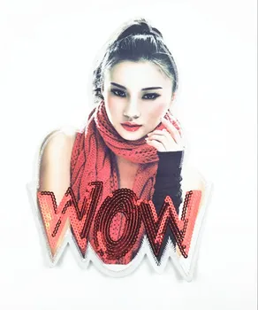 

Fashion girl sequins, beads, embroidery, large patches, bags, DIY decoration, embroidery and stickers