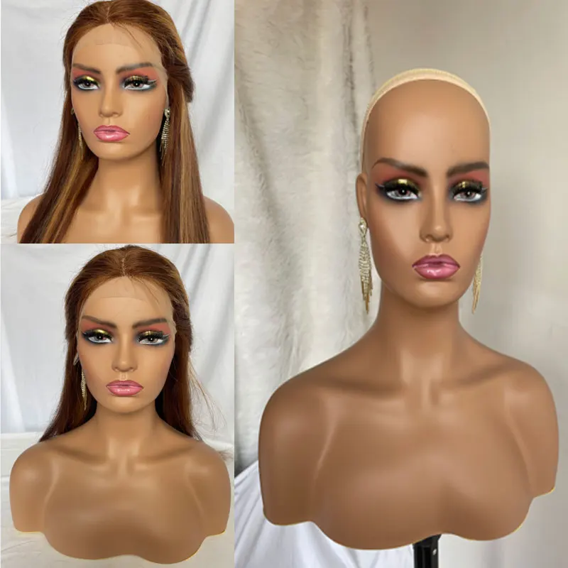 Realistic Female Mannequin Head With Shoulder Manikin Head Bust For Wigs  Beauty Accessories Display Model Wig Heads - AliExpress