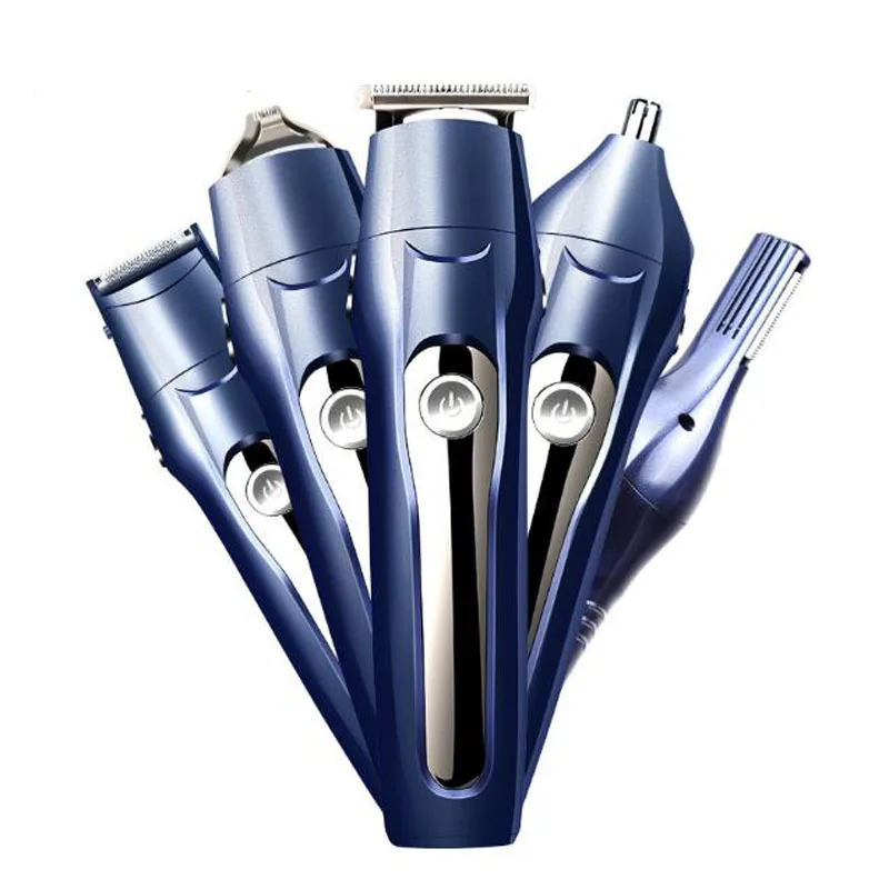 electric Hair Trimmer 5 in 1 rechargeable Clipper shaver beard trimmer hair remover nose engraving line | Бытовая техника