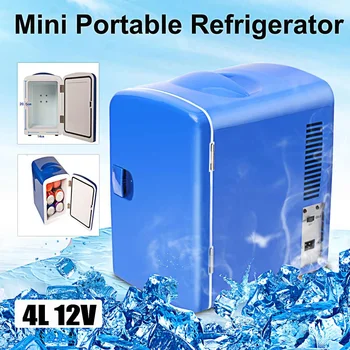 

12V 4L Car Refrigerator Freezer Cooler Warmer Cooling Portable Mini Fridge Box Auto Automobile Vehicle Home Dual Use