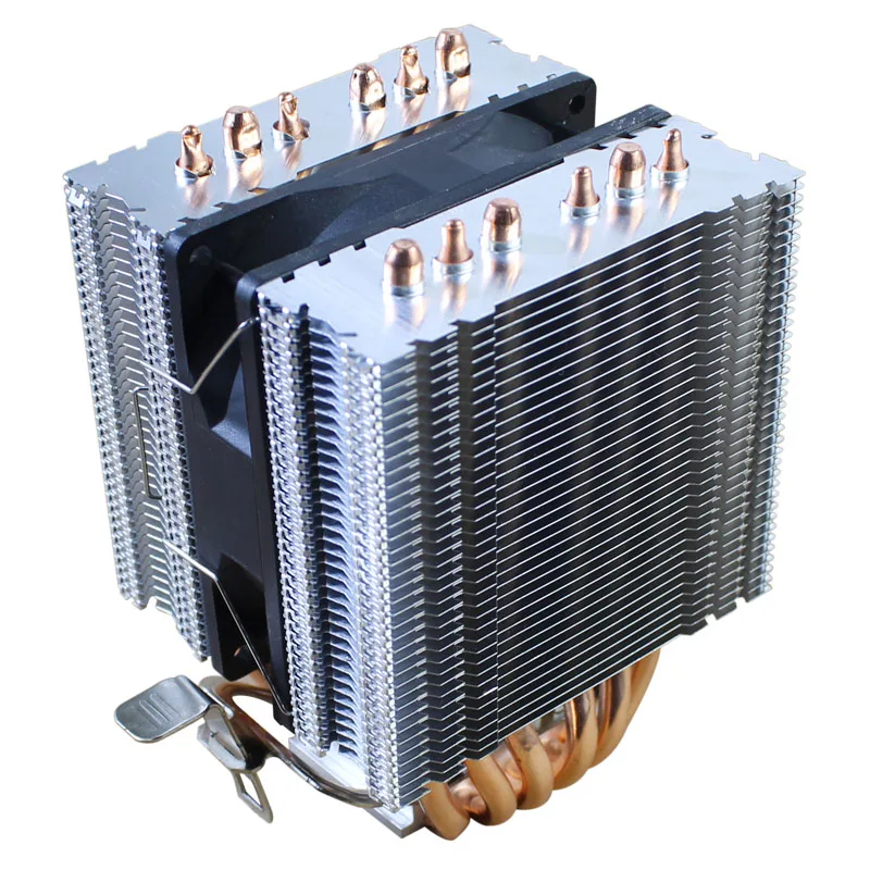 Tubo de Calor Ventilador para Intel Cobre Puro Radiador 90mm 4pin Pwm Silencioso i3 i5 i7 Amd3 Am4 2011 X79 X99 Ventilador 6 Cpu - Imagem 3