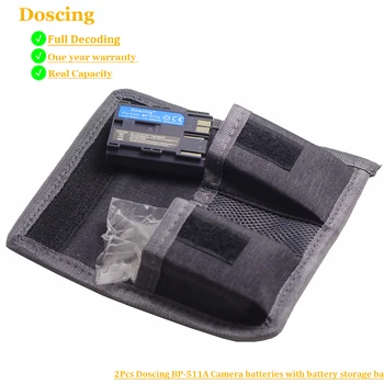 

Doscing 2Pcs BP-511 Camera Battery BP511 BP511A for G6 G5 G3 G2 G1 300D 50D 40D 30D 20D 5D MV300i Digital Camera 7.4V