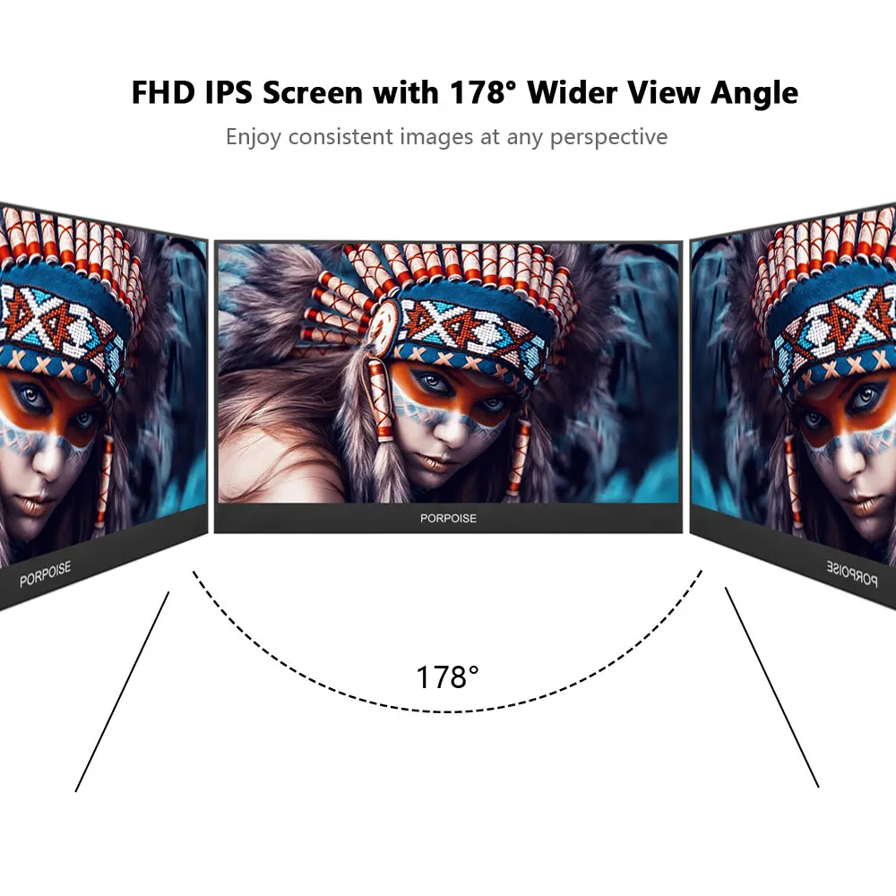  Multi-Function Convenient 17.3-inch IPS 178° HDMI High-Definition Portable Display 1080p Extended M