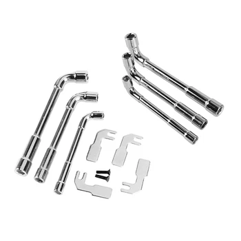 

High Carbon Steel L-Type Pipe Perforation Outer Hex Sleeves Socket Wrench Elbow Double-end Nut Wrench 3D Printer Pen Accessories