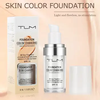 

Hot Sale TLM Foundation 30ml Natural Color Changing Liquid Foundation High Coverage Concealer Matte Foundation maquiagem TSLM1