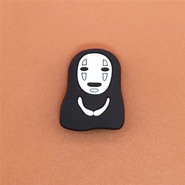 Novel Single Sale Spirited&Away Shoe Charms Accessories Cute No Face man Garden Shoe Decoration for croc jibz Kid's X-mas Gift No Face man A