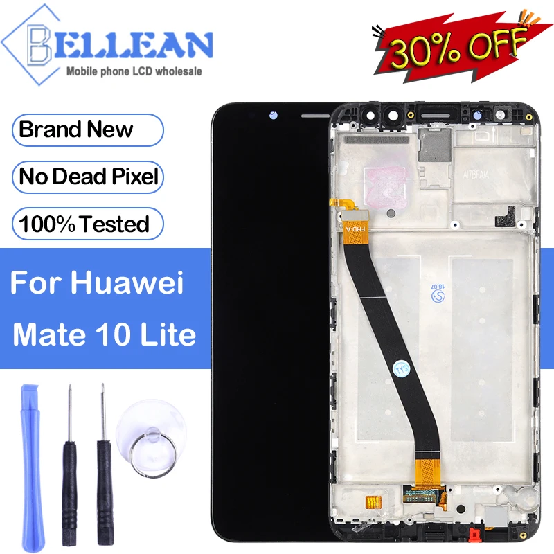 

Dinamico Replacement Mate 10 Lite LCD For Huawei Nova 2I LCD Touch Glass Screen Digitizer Assembly RNE L01 L02 L03 L21 LCD+Tools