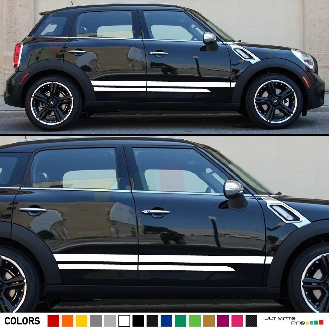 Виниловая наклейка для набора гоночных полос совместима с Mini Countryman R60 Cooper S D ALL4 One