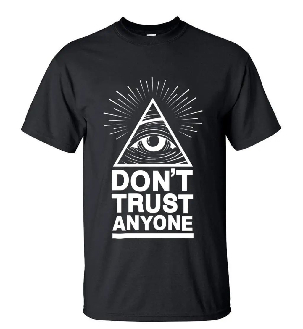 Мужская футболка с принтом Don't Trust Anyone новинка 2020 летние модные повседневные