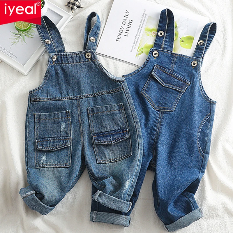 

Kids Jeans Baby Rompers IYEAL Spring Boys Girls Overalls Bebe Jumpsuit Pants Toddler Trousers Kids Clothes Children Clothing