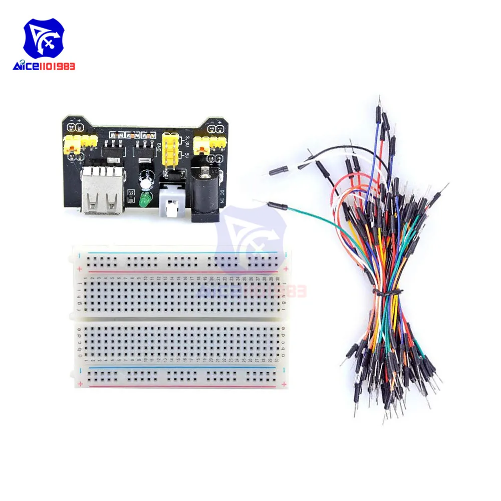 Diymore MB 102 400 галстук Точка Solderless Прототип Макет 3 В/5 В блок питания 65 шт.