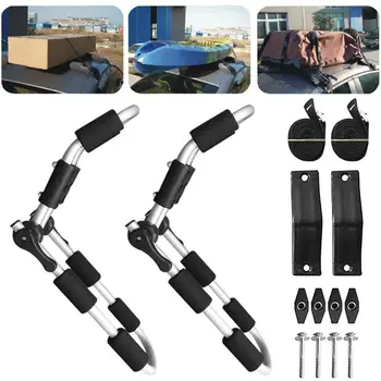 

Kayak Rack Folding Universal Car Roof Top Folding And Kayaks Mounted On Your Car SUV Universal Foldable J-Bar Kayak Rack