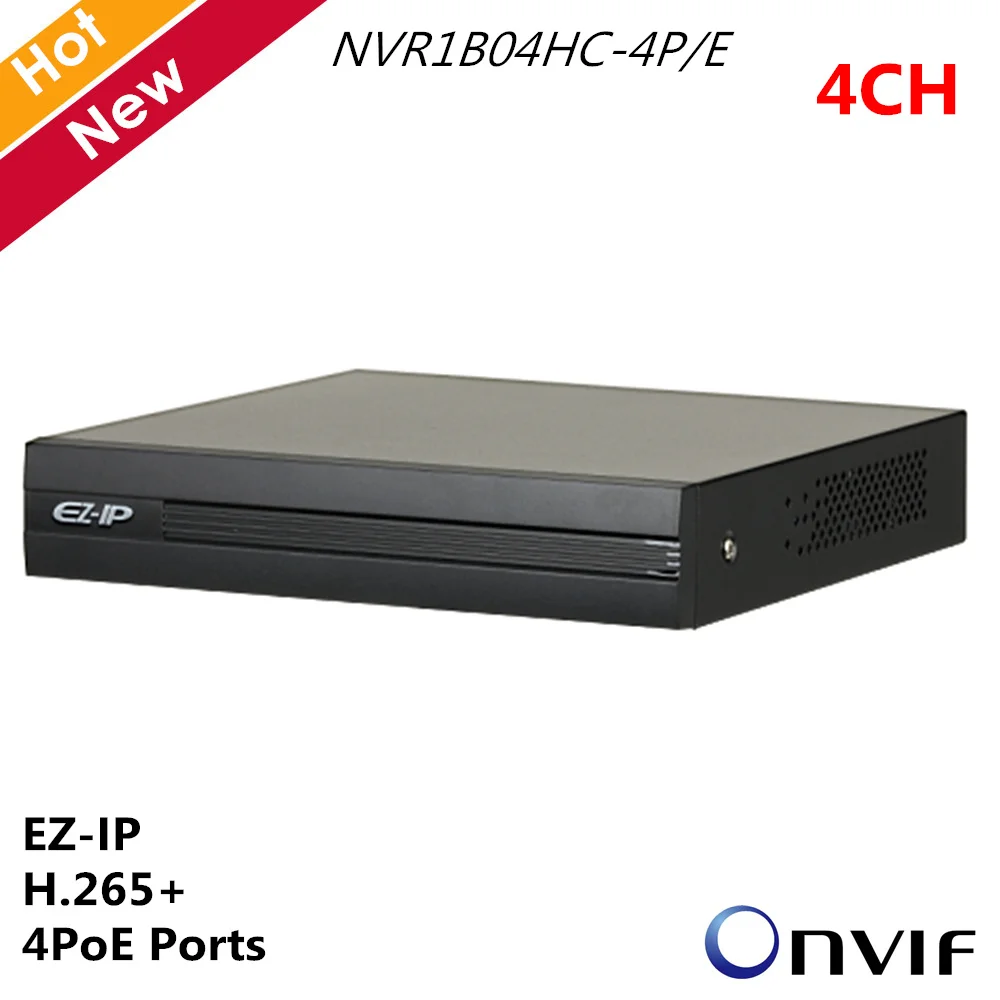 4-канальный сетевой видеорегистратор Dahua EZ-IP 4 порта PoE H.265 + разрешение до 6 МП