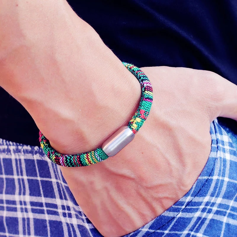 Stainless Steel Minimalist Rope Bracelet for Men and Women