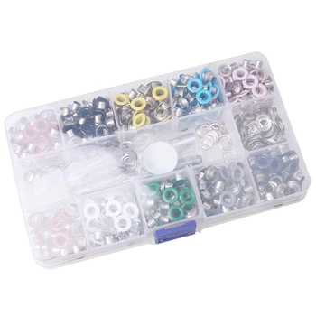

500 Sets 3/16 Inch Grommets Kit Eyelets Set with Install Tools Kit for Clothes Shoes Bag Crafts DIY Projects(10 Colors)